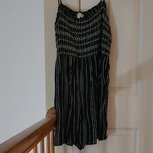 Blue and White Striped Loft Romper